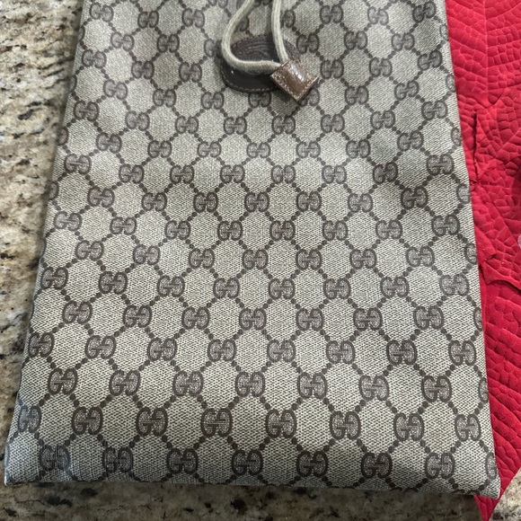 Authentic Gucci GG Logo Drawstring Bag. Coated canvas - Picture 2 of 7